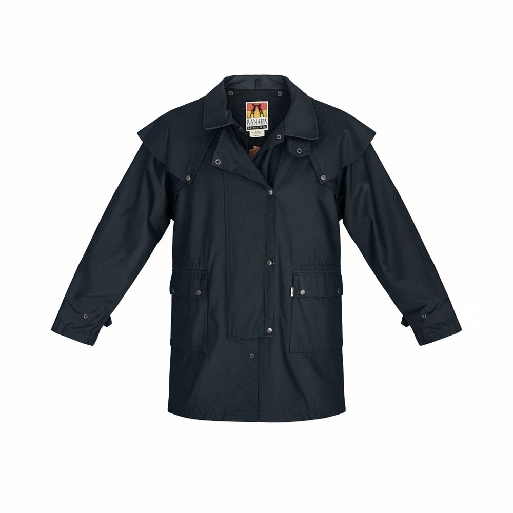 Kakadu Australian Black Oilskin Duster Jacket Size XXL
